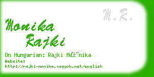 monika rajki business card